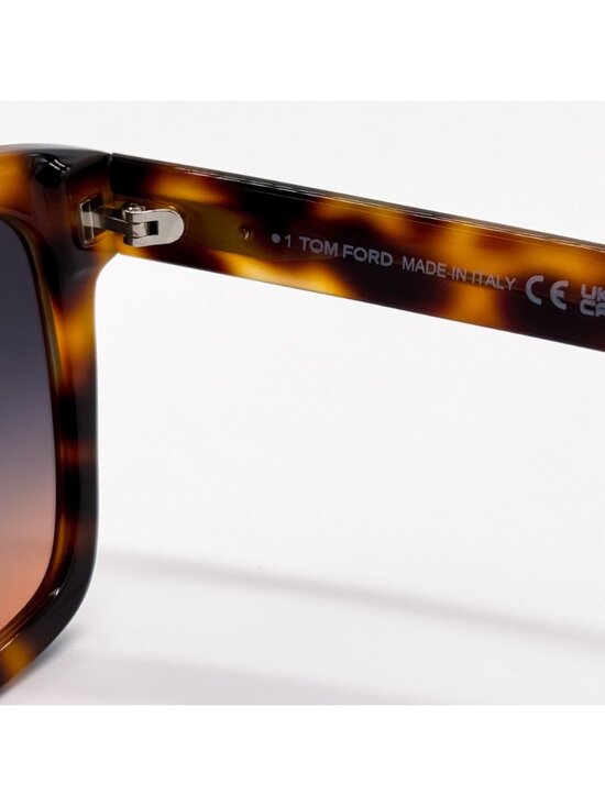 New Tom Ford Selby TF952 53P Havana Square Women Sunglasses Authentic main image 4